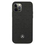 Mercedes MEHCP12MPSQBK iPhone 12/12 Pro 6,1" black hardcase Leather Stars Pattern - imagine 3