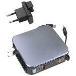 Powerbank 4smarts Lucid 3in1 Hybrid Charger 10000mAh 20W with built-in USB-C / Lightning cable silve - imagine 2