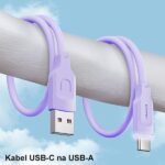 USAMS cable USB-C 6A 1.2m Fast Charging Port Display Lithe Series white SJ568USB02 (US-SJ568) - imagine 3