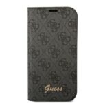 Guess GUBKP14LHG4SHK iPhone 14 Pro 6,1" black book 4G Vintage Gold Logo - imagine 3