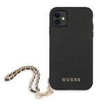 Guess GUHCN61SASGBK iPhone 11 6,1" / Xr black hardcase Saffiano Chain - imagine 3