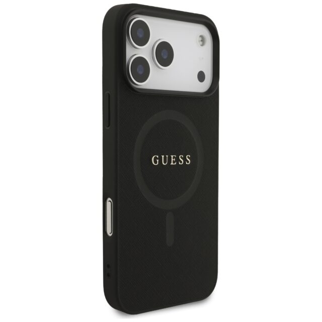 Guess Saffiano Classic Logo MagSafe Case for iPhone 17 Pro Max Black - imagine 4
