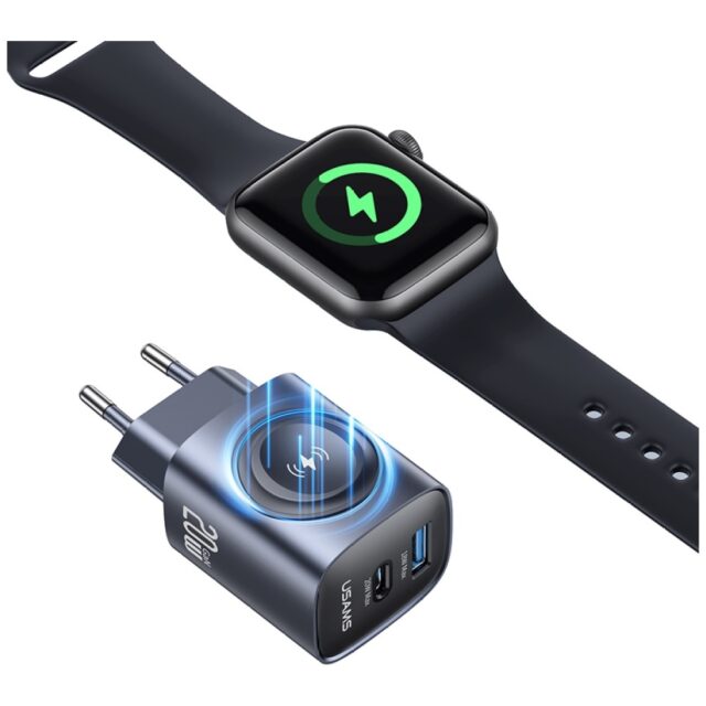 Ładowarka sieciowa USAMS CC293 T67 20W   iWatch 1xUSB-C 1xUSB-A tarnish - imagine 4