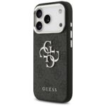 Case Guess 4G Big 4G Classic Logo for iPhone 17 Pro Max black silver - imagine 2