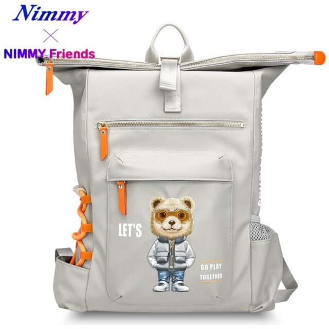 Nimmy Cool&Cute 2.0 Bear laptop backpack grey - imagine 2
