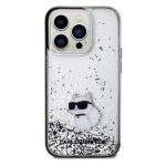 Karl Lagerfeld KLHCP14LLKCNSK iPhone 14 Pro 6.1" transparent hardcase Liquid Glitter Choupette - imagine 3