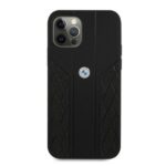 BMW BMHCP12MRSPPK iPhone 12 / 12 Pro 6,1" black hardcase Leather Curve Perforate - imagine 3