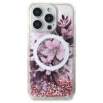 Guess GUHMP16XLFMWTP iPhone 16 Pro Max 6.9" pink hardcase Liquid Glitter Flower MagSafe - imagine 3