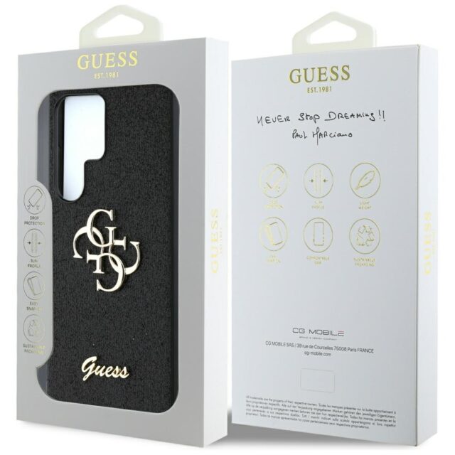 Case Guess Fixed Glitter Big 4G Metal Logo to Samsung Galaxy S25 Ultra black - imagine 8