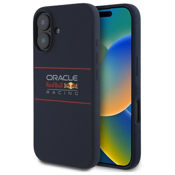 cps-06d06abb4991c4328e3231fc6c9b2c83-2025-12-07-02-30-19 Red Bull RBHMP16S24SIHSRV iPhone 16 6.1" hardcase navy Silicone Horizontal Logo MagSafe - imagine 1