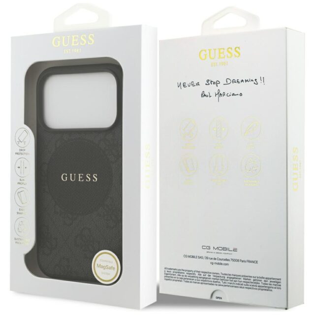Case Guess 4G Circle Classic Logo MagSafe for iPhone 17 Pro black - imagine 8
