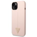 Guess GUHCP14SSLTGP iPhone 14 / 15 / 13 6.1"pink hardcase Silicone Triangle - imagine 2