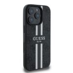 Guess GUHMP16LP4RPSK iPhone 16 Pro 6.3" black hardcase 4G Printed Stripes MagSafe - imagine 4