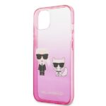 Karl Lagerfeld KLHCP13MTGKCP iPhone 13 / 14 / 15 6,1" hardcase pink Gradient Ikonik Karl & Choupette - imagine 6