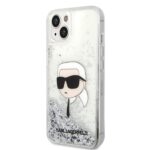 Karl Lagerfeld KLHCP14MLNKHCH iPhone 14 Plus / 15 Plus 6,7" silver hardcase Glitter Karl Head - imagine 2