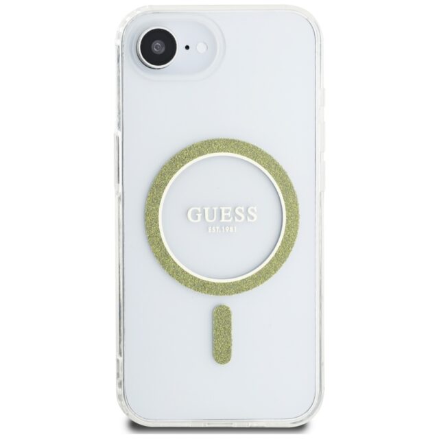 Case Guess IML Glitter Circle MagSafe for iPhone 16e transparent - imagine 3