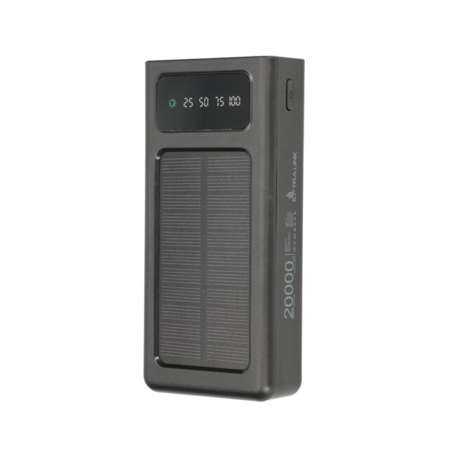 Extralink EPB-092 20000mAh Black | Powerbank | Solar Power bank, USB-C - imagine 3