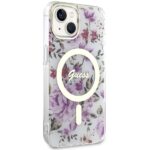 Guess GUHMP14SHCFWST iPhone 14 / 15 / 13 6.1" transparent hardcase Flower MagSafe - imagine 4