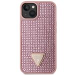 Guess GUHCP14SHDGTPP iPhone 14 / 15 / 13 6.1" pink hardcase Rhinestone Triangle - imagine 3