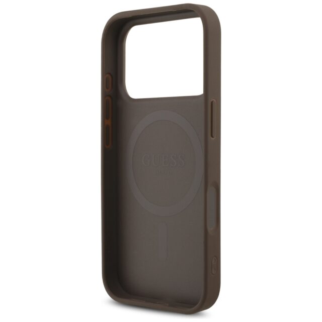 Guess 4G Strap Triangle Logo MagSafe case for iPhone 17 Pro brown - imagine 7
