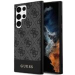Guess GUHCS24LG4GLGR S24 Ultra S928 black hardcase 4G Stripe Collection