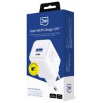 Ładowarka sieciowa 3MK Hyper Charger PD   33W GaN QC4+ PPS AFC FCP SCP USB-A + USB-C biały - imagine 7