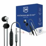 3MK Wired Earphones Jack 3,5 mm black