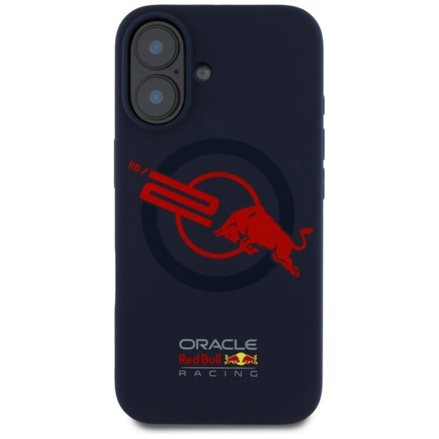 Case Red Bull HC Silicone ORBR20 Logo    Red Lining to iPhone 16 MagSafe navy blue - imagine 3