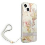 Guess GUOHCP14MHFLSU iPhone 14 Plus / 15 Plus 6.7" purple hardcase Flower Strap - imagine 3