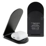 Karl Lagerfeld foldable wireless charger 2-in-1 KLDCRFALKINK 15W black Ikonik MagSafe - imagine 3