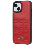 Audi Synthetic Leather MagSafe iPhone 15 / 14 / 13 6.1" red hardcase AU-TPUPCMIP15-GT/D3-RD - imagine 2