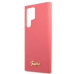 Guess GUHCS22LLSLMGFU S22 Ultra S908 fuchsia hardcase Silicone Script Metal Logo - imagine 6