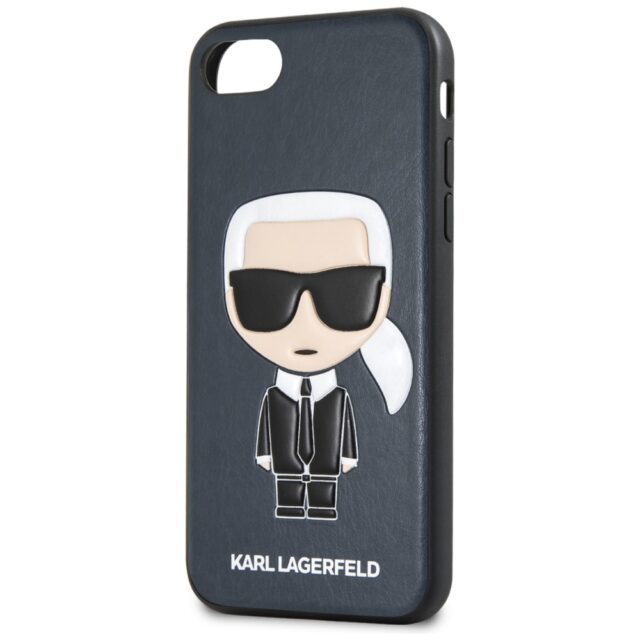 Karl Lagerfeld KLHCI8IKPUBL iPhone 7/8SE 2020 / SE 2022 hardcase blue Iconic Karl Embossed - imagine 3