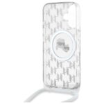 Karl Lagerfeld KLHMP16SHCKCKLCT iPhone 16 6.1" transparent hardcase IML Crossbody Monogram Karl & - imagine 6