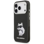 Karl Lagerfeld IML Aquarelle Choupette & Logo MagSafe Case for iPhone 17 Pro Black - imagine 2