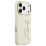Karl Lagerfeld Karl Script Logo Case for iPhone 17 Pro Beige - imagine 4
