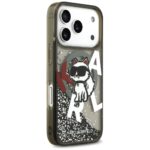 Karl Lagerfeld Liquid Glitter Choupette Logo MagSafe Case for iPhone 17 Pro Black - imagine 4