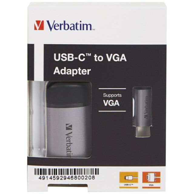 Verbatim Adapter USB-C - VGAaluminum 49145 - imagine 4