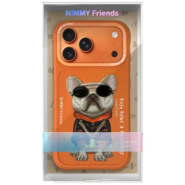 Etui Nimmy Glasses Cool Dog do iPhone 17  Pro Max pomarańczowy - imagine 7