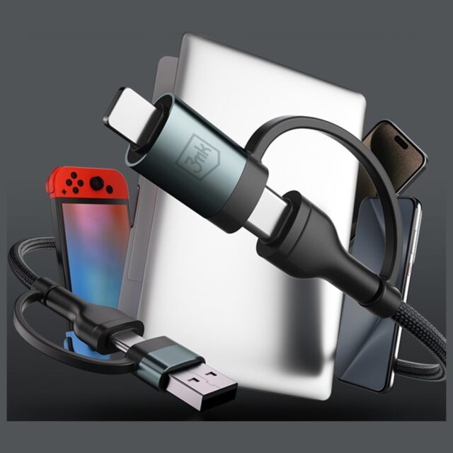 Cable 3MK Hyper Cable N-SERIES USB-A/USB-C to USB-C/Lightning 1.2m 9V/2A 60W - imagine 3