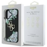 Case Guess Grained Roses Big 4G logo for iPhone 16 black - imagine 8