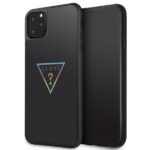 Guess GUHCN65TRMLBK iPhone 11 Pro Max black hard case Triangle Glitter