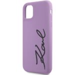 Karl Lagerfeld KLHCN61SKSVGU iPhone 11 /Xr  6.1" purple hardcase Silicone Signature - imagine 6