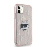 Karl Lagerfeld KLHCN61HKLPCHP iPhone 11 / Xr 6.1" pink hardcase IML Choupette Head & Monogram - imagine 4