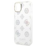 Guess GUHCP14SHTPPTH iPhone 14 / 15 / 13 6.1" transparent hard case Peony Glitter - imagine 6