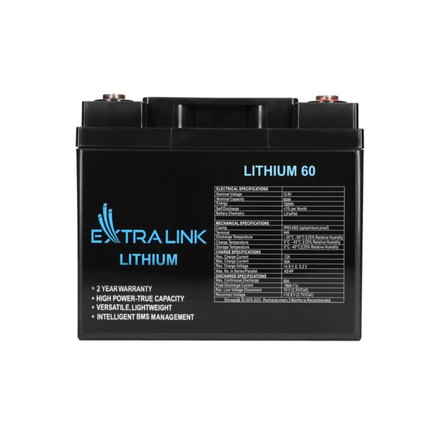 Extralink LiFePO4 60AH | Accumulator | 12.8V, BMS - imagine 3