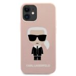 Karl Lagerfeld KLHCP12SSLFKPI iPhone 12 mini 5,4" hardcase light pink Silicone Iconic - imagine 3