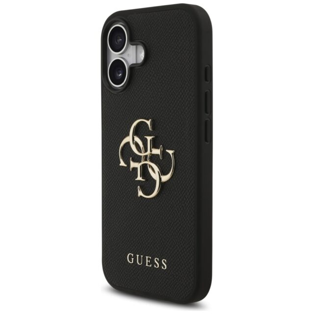 Guess Grained Big 4G & Classic Logo case for iPhone 17 black - imagine 2