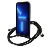 Karl Lagerfeld KLHCP13MCMNIPK iPhone 13/14/15 6,1" hardcase black Leather Monogram Patch and Cord Ic - imagine 4