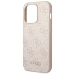 Guess GUHCP14XG4GFPI iPhone 14 Pro Max 6,7" pink hard case 4G Metal Gold Logo - imagine 6